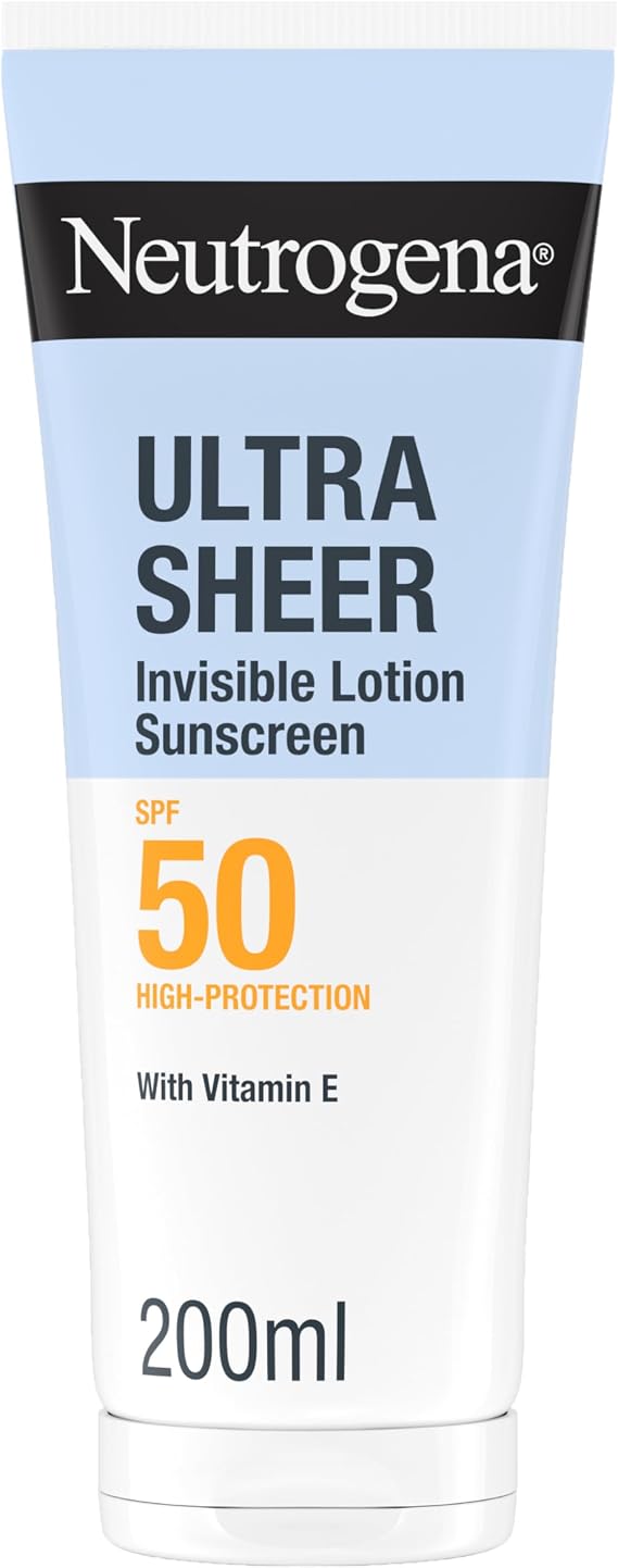 Neutrogena Ultra Sheer Invisible Moisturizing Sun Lotion SPF 50, 200 ml