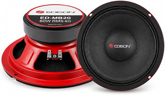 Edison ED-MB20 8 İnç Mid-Bass Hoparlör, 150 Watt RMS, 450 Watt Maksimum Güç, 96 dB Hassasiyet