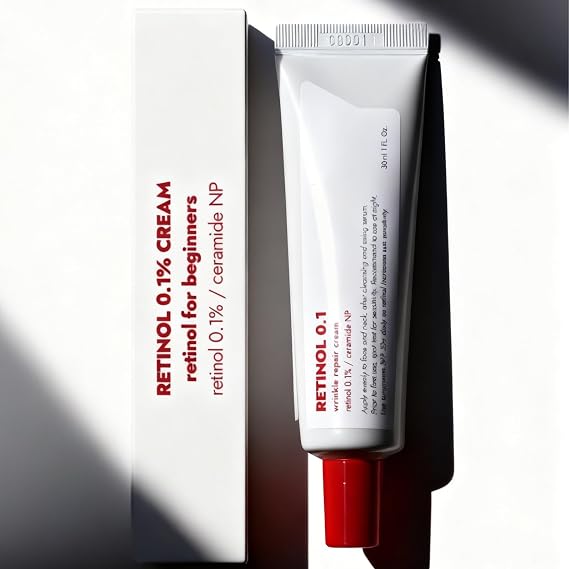 Retinol Cream for Face - 0.1% Beginners Strength Night Moisturiser, 30ML