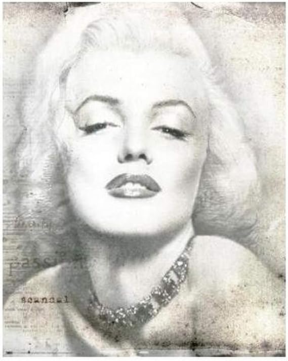 Buyartforless Marilyn Monroe Scandal Text 19.5x15.5 Art Print Poster Icon