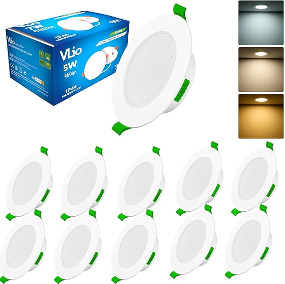 Downlights for Ceiling 68mm Dimmable 5W LED Downlights Spotlights 10 Pack [Energy Class F]