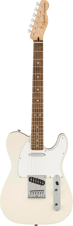 Squier by Fender Affinity Telecaster Beginner Electric Guitar, Olympic Wht