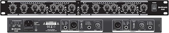 Citronic 19" Dual Stereo Compressor Limiter gate Clean & Clear Audio