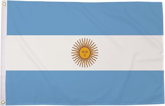 Argentina Flag Small 3ft x 2ft (90cm x 60cm) - Argentinian National Banner Weather Resistant Polyester for Outdoor Display Garden Sports Events Celebrations