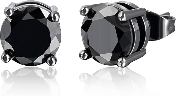 HELLOICE Stud Earrings 2.0 Ct Round Cut Earrings 5A CZ Earrings Hypoallergenic Earrings 18K Gold Plated