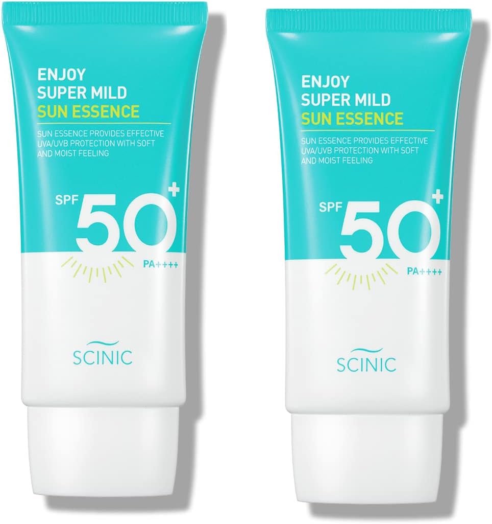 Sonic SCINIC Sunscreen Cream Enjoy Super Mild Sun Essence SPF 50 PA 50ml Set of 2 Genuine Imported Goods for Japan ENJOY SUPER MILD SUN ESSENCE Sunscreen Face Body UV Protection UV Protection