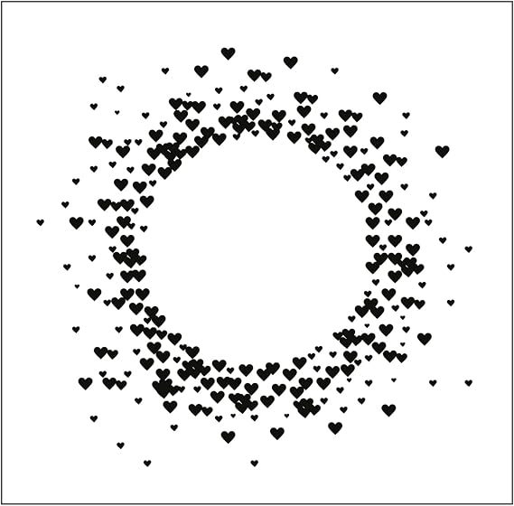 Vaessen Creative Embossing Folder, Wreath with Hearts, for Adding Texture and Dimension to Papercraft Projects