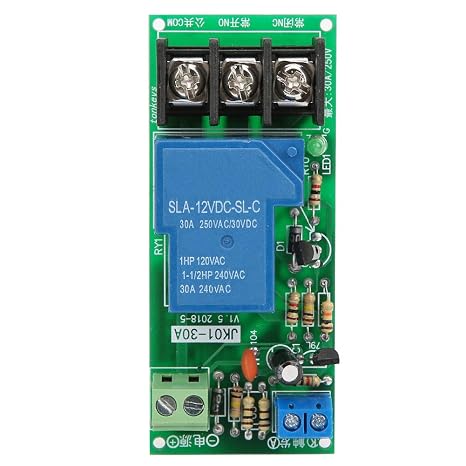 Adjustable DC 12V 30A Delay On/Off Switch Timer Relay Module High Precision Stable Multifunctional Relay for Timer Operating Equipment
