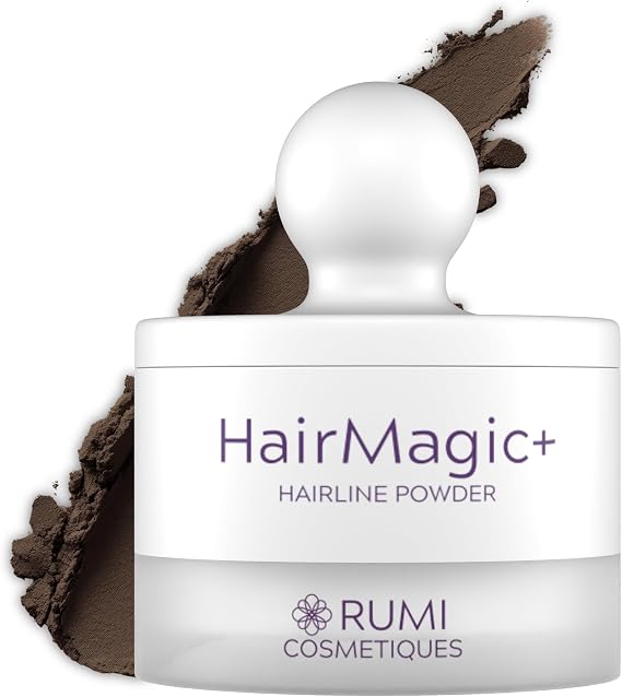 Rumi Cosmetiques HairMagic+ Root Touch Up Powder for Women, Brown