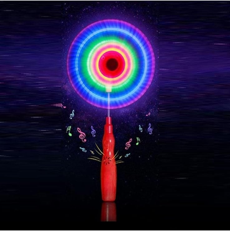 Kuzey Flashing Lightup Led Spinning Renkli Led Işıklı Dönen Ufo Pervane Sesli Işıklı Kırmızı Değirmen Işık KIRMIZI