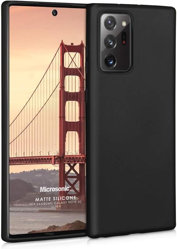 Case for Microsonic Matte Silicone Samsung Galaxy Note 20 Ultra Black [Case Compatible with Galaxy Note 20 Ultra - Black]