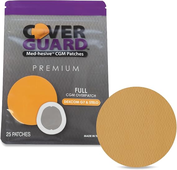 CoverGuard オーバーパッチ Dexcom G7用 | 25カラット タン | プレミアム防水CGMカバー | ラテックスフリー | ほつれ防止 | 簡単貼り付け&取り外し | アメリカ製 | センサー保護