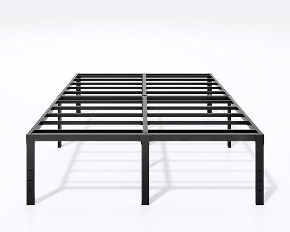 LUMUNANCE Metal Bed Frame Queen Size - 18 Inch Heavy-Duty Queen Platform Bed Frame No Box Spring Needed, Easy Assembly, Noise-Free, Sturdy Mattress Foundation, Underbed Storage Space