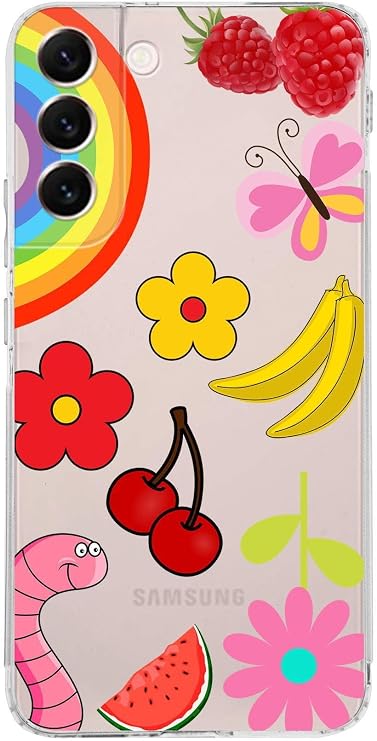 PrintiFy Samsung Galaxy S22 Plus ile Uyumlu Water Color 5 Kamera Korumalı Şeffaf Kılıf