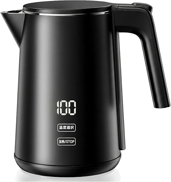 SSYFEI Electric Kettle, 1.0 L 1.0 L 1,000 W Rapid Boiling, Digital Temperature Display, 7 Temperature Control, 4 Hours Heat Retention, Electric Pot, Double Wall Structure, Memory Function, Empty