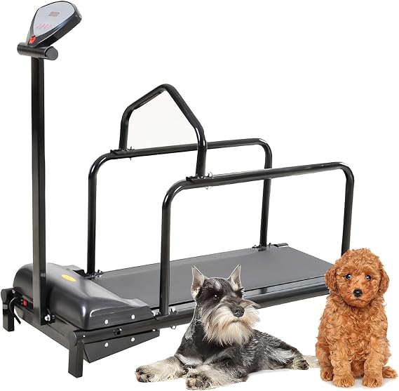 Pet Treadmill, Dog Treadmill for Small Dogs, Indoor Running Training Machine with LCD Display, Adjustable Speed for Pet Exercise and Training