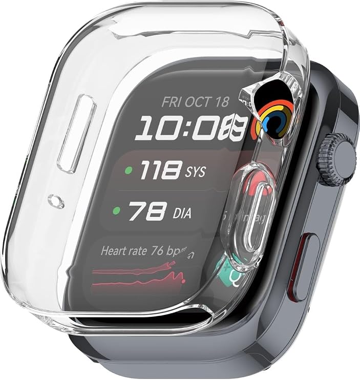 Huawei Watch D2 İle Uyumlu Tam Koruma Kasa Silikon Kılıf (şeffaf)