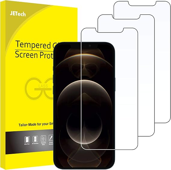 JETech Screen Protector for iPhone 12 Pro Max, 3-Pack