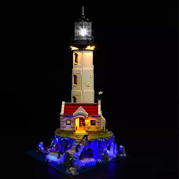 Led Lighting Kit for LE-GO-21335 Motorized Lighthouse - Compatible with Le-go Ideas Building Blocks Model- Not Include the Le-go Set (Classic) [Energy Class A]