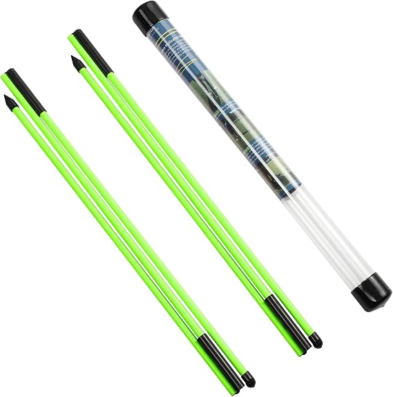Rhino Valley Golf Alignment Sticks - Collapsible Golf Practice Rods for Aiming, Putting, Full Swing Trainer, Posture Corrector with Clear Tube Case, Portable Golf Training Equipment