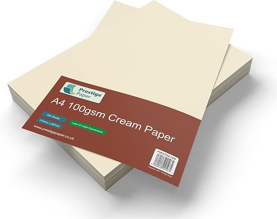 Prestige A4 Cream 100gsm Paper x 500 Sheets per Pack
