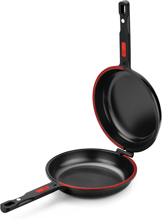 BRA Dupla Premiere Cast Aluminium Omelette Pan with Non-Stick, Suitable for All Cooks Including Induction 26 cm