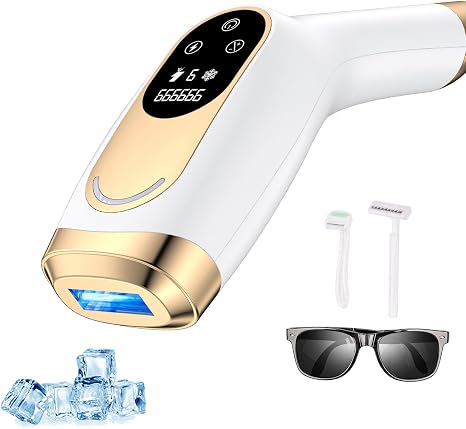 IPL Devices Hair Removal Laser with Cooling Function 9 Energy Levels Painless Laser Hair Removal for Women Men Armpits Legs Bikini Body