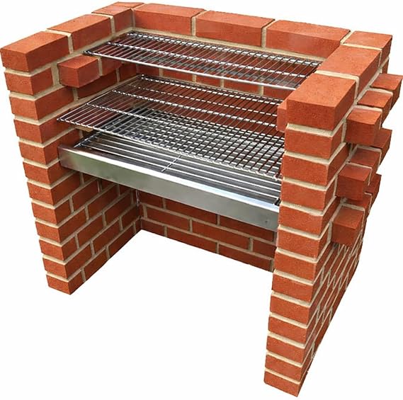 SunshineBBQs DIY Brick BBQ Kit 67cm x 40cm - Heavy Duty 6mm Stainless Steel Cooking & Warming Grill