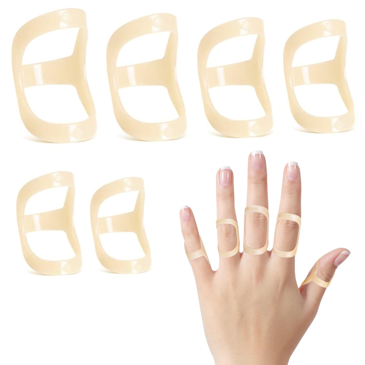 10 Pcs Finger Splints Oval Trigger Finger Support for Thumb Index Middle Pinky Ring Finger,Finger Brace Protector for Finger Sprain Swelling Arthritis Pain Sport Injuries5,6,7,8,9