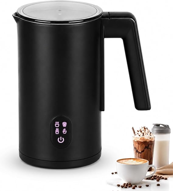 Straame Electric Milk Frother 4-in-1, 300ml Automatic Milk Foamer & Steamer