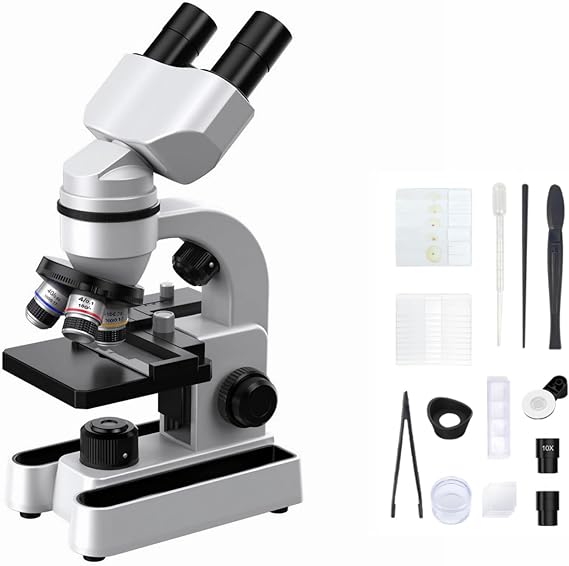 Stereo Microscopes with Phone Clip,Biological Specimen and Fill Light (4)