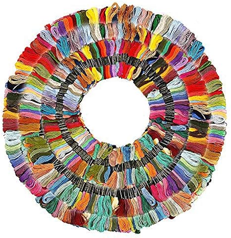 450PCS Embroidery Threads Cross Stitch Thread, 447 Colors Skeins Sewing Floss, Cotton Bobbins Skeins Embroidery Thread, Cross Stitch Kits for Adults Knitting DIY Crafts Project
