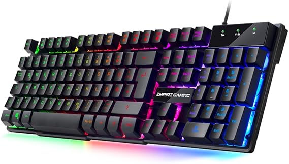 EMPIRE GAMING - PC Keyboard - K300 QWERTZ - 105 semi-mechanical keys of which 19 anti-ghosting keys 12 multimedia shortcuts LED RGB backlight