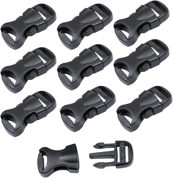 Plastic Side Release Buckles,15mm/20mm/25mm/32mm/38mm/50mm Heavy Duty Plastic Buckle Clips Snaps Backpack Belt Replacement Buckle
