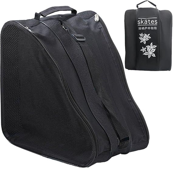 Outdoor Inline Roller Skating Shoe Bag Durable Nylon Skating Storage Bag Unisex Ice Skate Bag with Adjustable Shoulder Strap