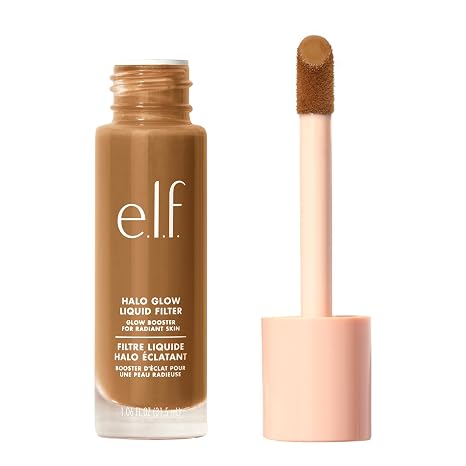 e.l.f. Halo Glow Liquid Filter Complexion Booster for a Radiant Softening Effect with Hyaluronic Acid Vegan and Cruelty Free 5.5 Medium/Tan