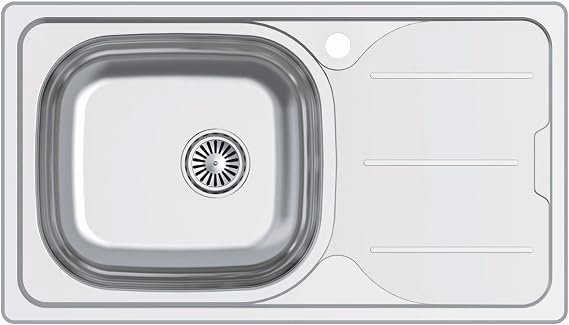 CATA CDS-1 ED/A, Square basin, Drainer, Sound absorber, Valve, Basket, Stainless Steel