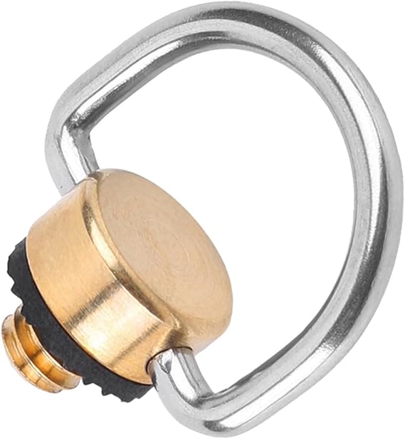 Amosfun Brass D Ring Lamp Hook Loop with 1/4 Thread Connector