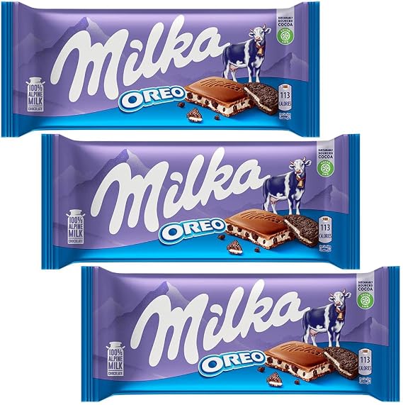 Milka Chocolate Oreo 3.5 oz 100 g, Set of 3, German Chocolate, World's Top Brand