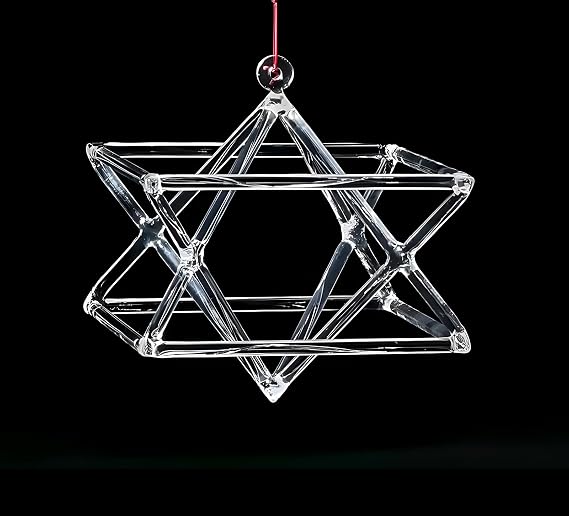 Chakra Optically Clear Quartz Pyramid 5-10 Inch Pure Clear Water Hexagram Star Mokaba Merkaba Sound Therapy Meditation Yoga Meditation