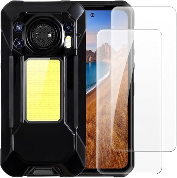Oukitel WP61 5Gと互換性がある ケース＆スクリーンプロテクター - ブラック