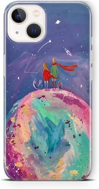 Multitronic iPhone 14 Uyumlu Küçük Prens Tasarım Baskılı Şeffaf Kılıf