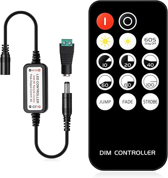 Mini RF LED Remote Controller Dimmer Switch for LED Lights
