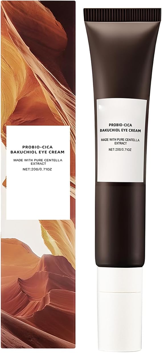 Madagascar Centella Probio-Cica Bakuchiol Eye Cream, Wrinkle Repair Eye Cream for Dark Circles, Instant Temporary Eye Firmer, Tightens and Smooths the Appearance of Fine Lines