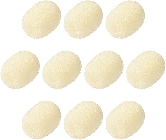 sourcing map 10PCS Foam Mic Cover Headset Microphone Windscreen Shield Protection 14.5mm Length for Headset Lapel Lavalier