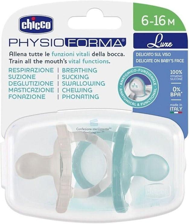 Chicco PhysioForma Luxe Soft Damaklı Silikon Emzik, 6-16 Ay, İkili