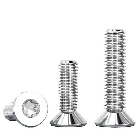 20 pcs M6x16mm Countersunk Screws, M6 Flat Head Machine Bolts 16mm, A2 Stainless Steel Torx Drive Hex Socket Countersunk Screws for Furniture, Wood