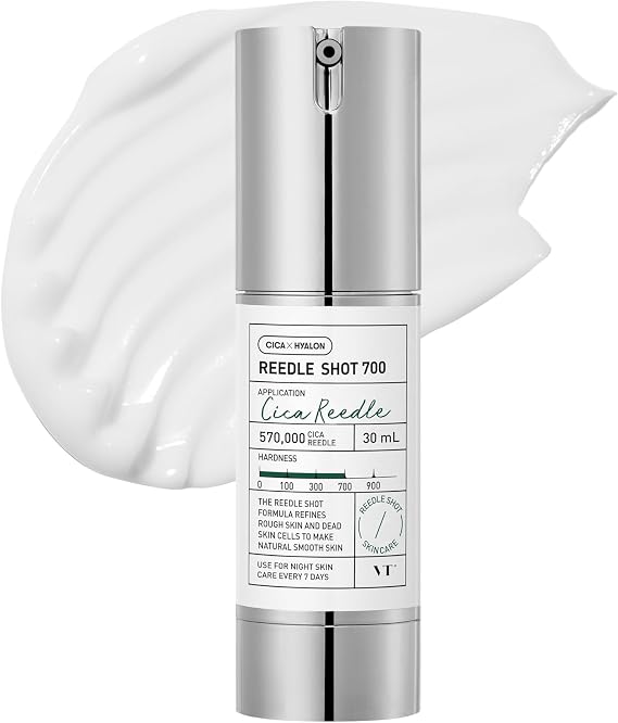 VT COSMETICS CICA Reedle Shot 700, suero con microagujas Spicule, exosoma y centella asiática, exfoliación y poros, cuidado del acné e imperfecciones, piel cristalina, potenciador coreano, (30ml)