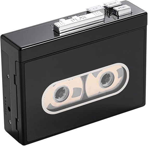 Portable Cassette Player, Bluetooth Tape Player/FM Radio Stereo, with Auto Reverse Function, Cassette Walkman Player Convert Cassette Tape to MP3 Converter
