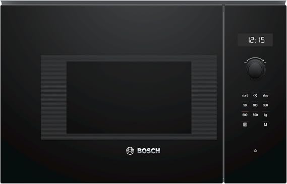 Bosch, Microwave with turntable, height 15 in, Black, BFL524MB0